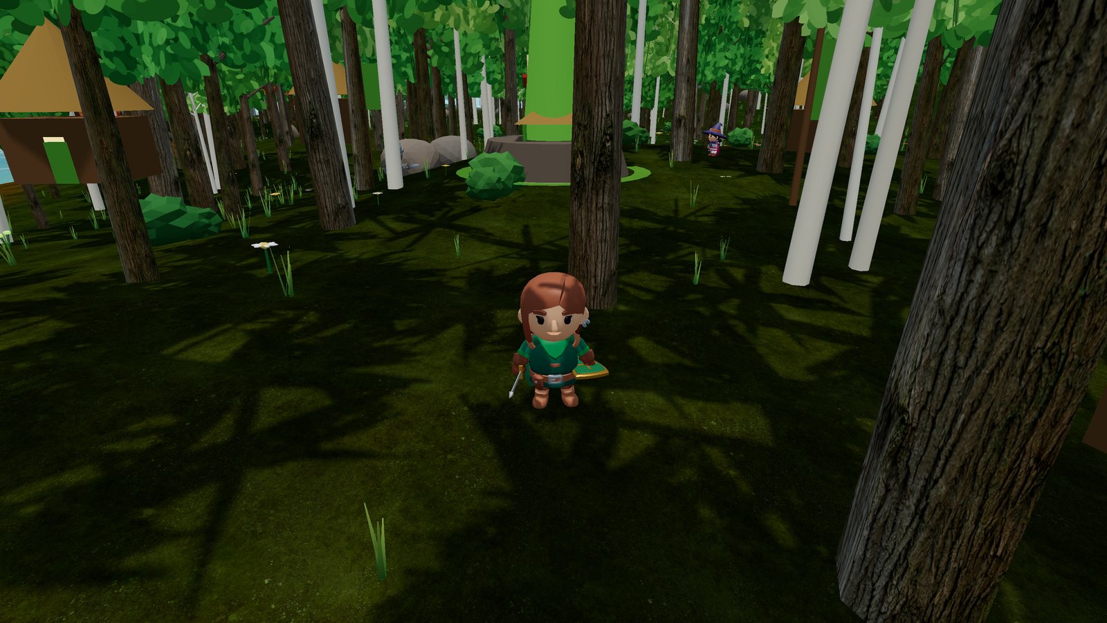 A Warden among the trees of a green grove